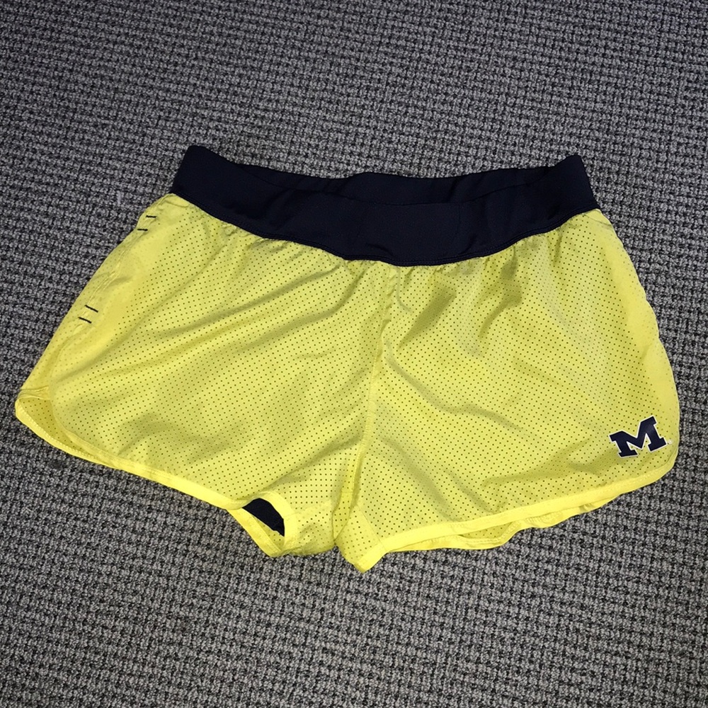 University of Michigan Women’s Yellow Athletic Shorts